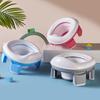 3 In 1 Travel Toilet Seat Foldable Children Potty with Bags Baby Pot Portable Silicone Baby Potty Training Toilet Seat for Kids
