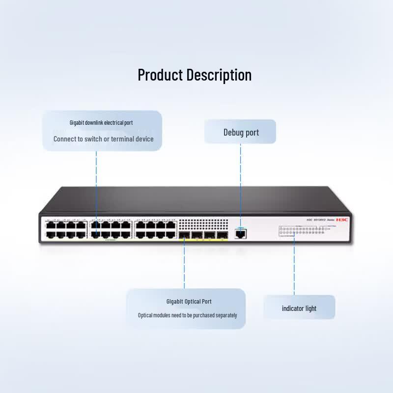 H3C S5130V2-28P-LI 24-Port Gigabit Managed Network Switch