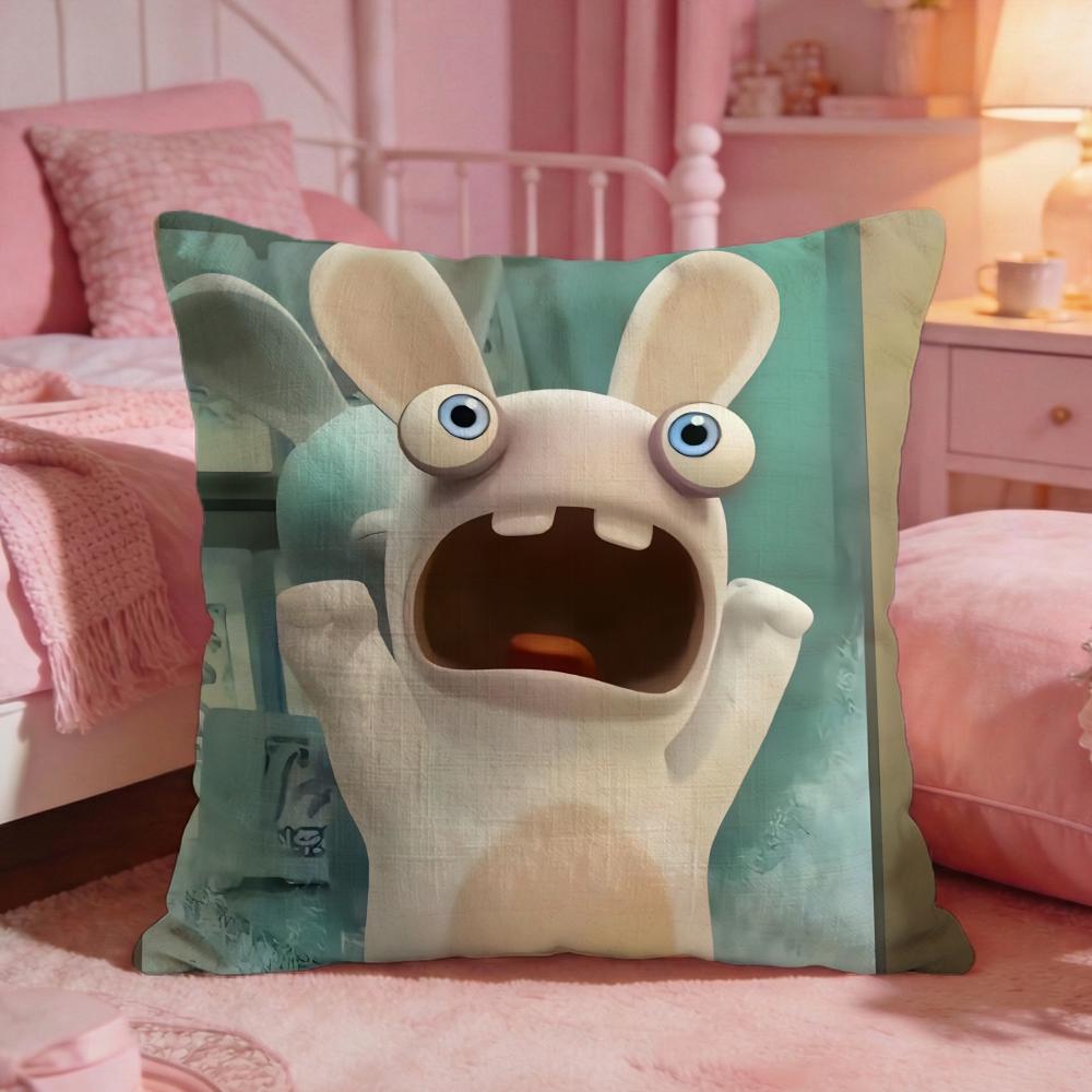 Rabbids IInvasions Anime Cushion Cover Premium Comfort Reversible Pillow Cove Two In One Design For Any Room Car Interior