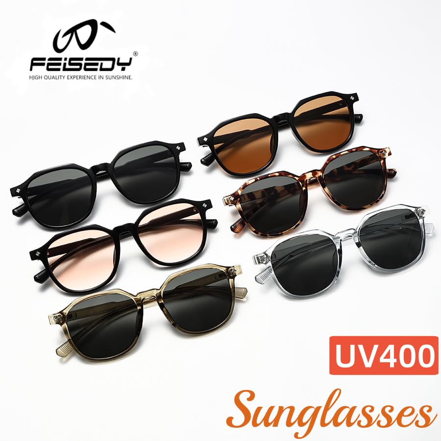 Солнцезащитные очки от УФ-излучения Для гор Маленькие B1309 [FEISEDY] Женские, UV400, Защита, Стильные, Для вождения, Рыбалки, Альпинизма, Шопинга, Путешествий, Для лица, Унисекс,