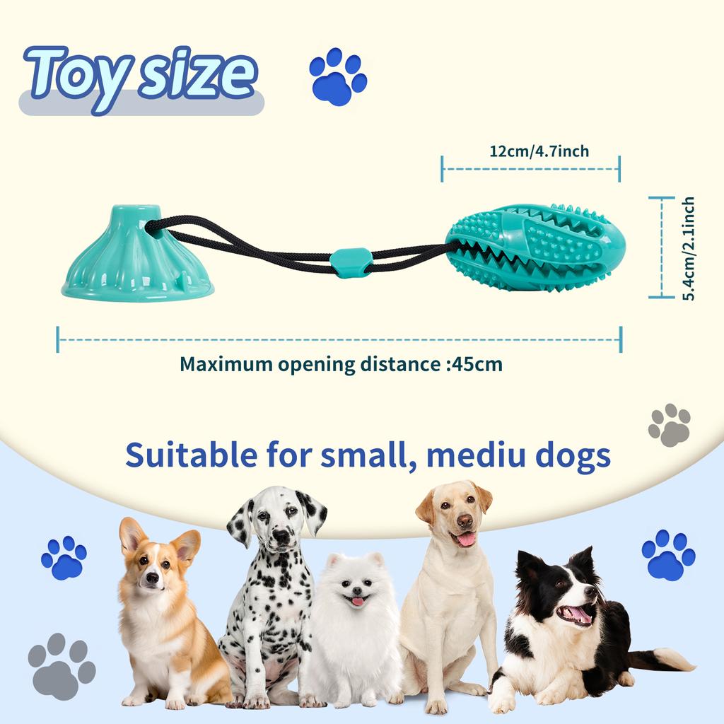 Pet Suction Cup Grinding Tooth Leakage Device, TPR Material, Clean Teeth And Bite Resistance, Pull Rope Interactive Dog Toy