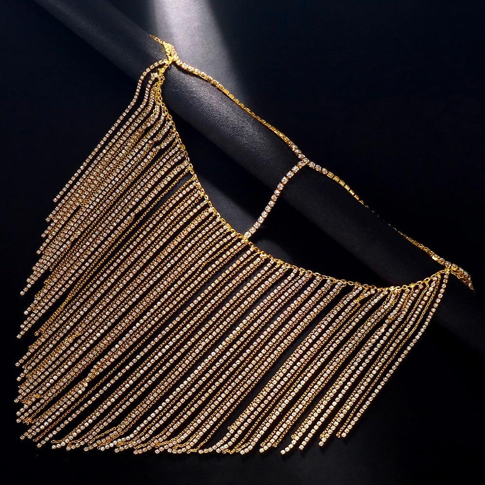 Маскарадные маски Индийские маски с кисточками и вуалью Ювелирные изделия Маска для лица Стразы Цепи Свадьба