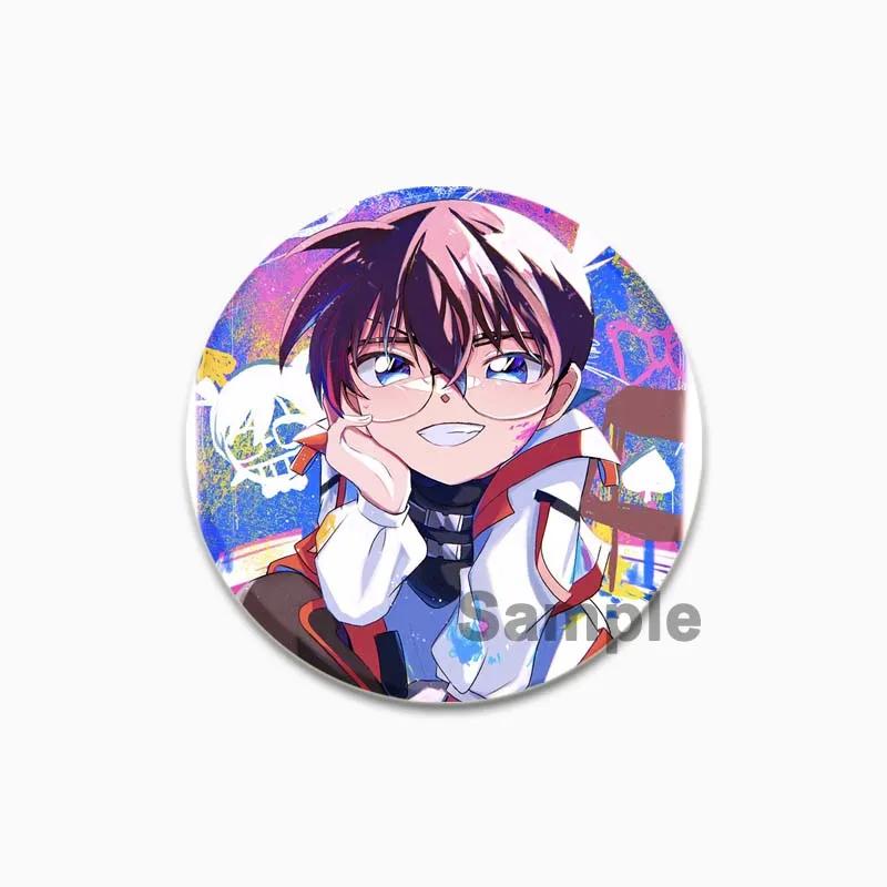 32/44/58mm Maorilan Haibara Ai Conan Hattori Heiji Badge Cartoon Anime Cute Brooch Pins for Clothes Backpack Hat Jewelry Accessories