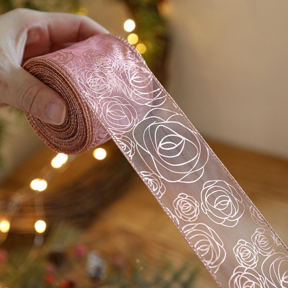 Сделай сам Тканевая лента-завиток Рождественский подарок Мешковинная лента Новая рождественская лента