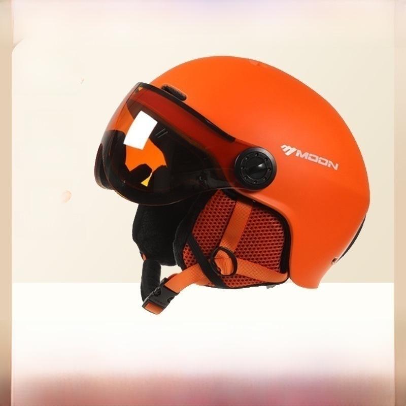 Шлем Moon Ski с очками: Защитный снежный шлем унисекс
