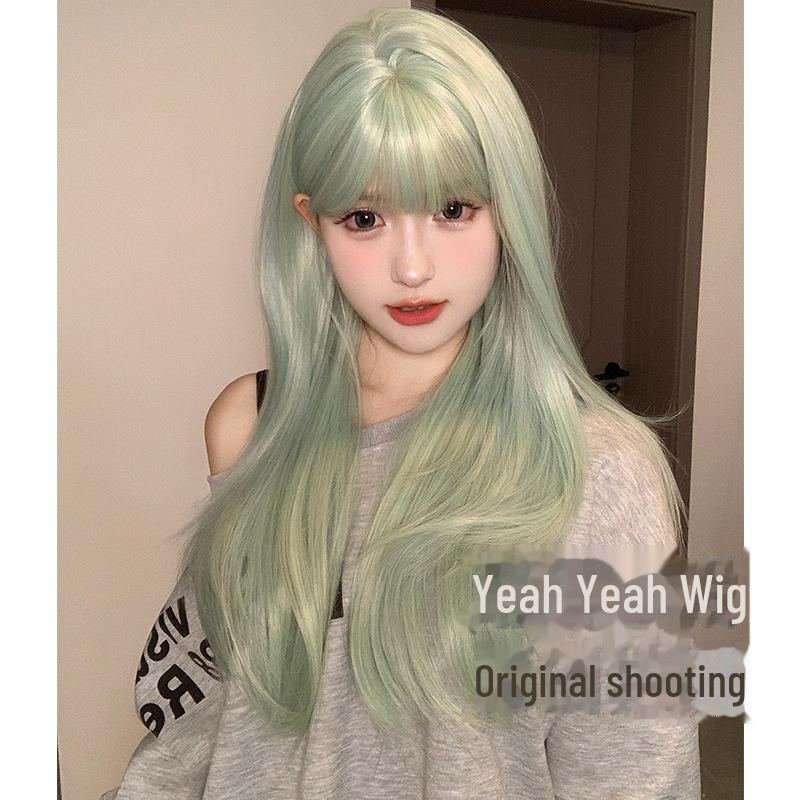 Длинный кудрявый парик Yeye New Style Green - натуральный, реалистичный, полное покрытие для ежедневного ношения