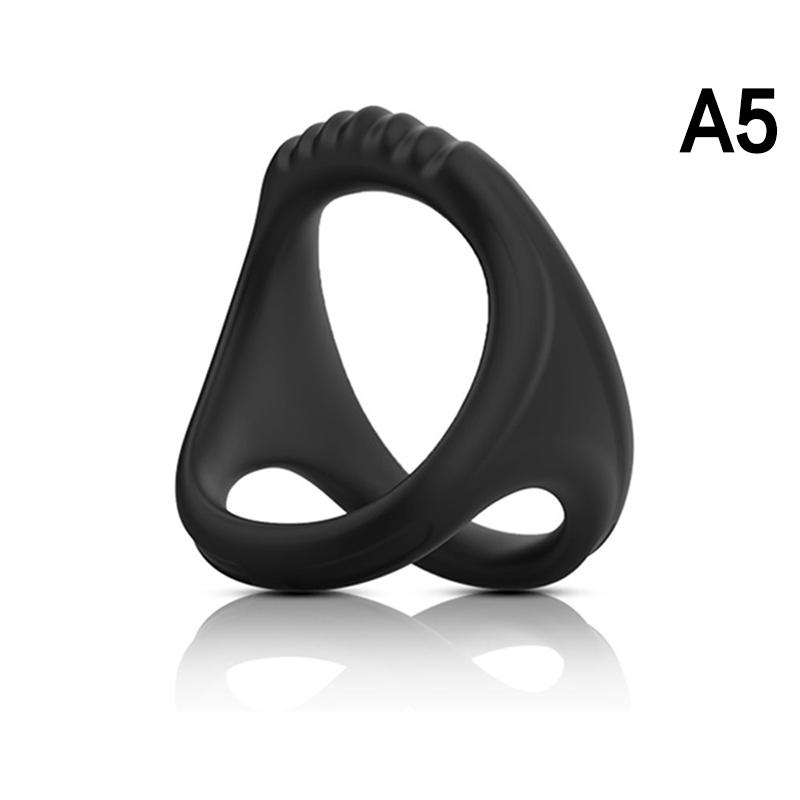 With Massage Beads Delayed Ejaculation Sex Toys For Men Silicone Penis Rings Cock Ring Erection Enhancing Triangular Penis Ring
