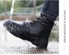 Men's High-Top Waterproof Winter Safety Shoes - Anti-Smash, Anti-Puncture, Velvet & Cotton Lined