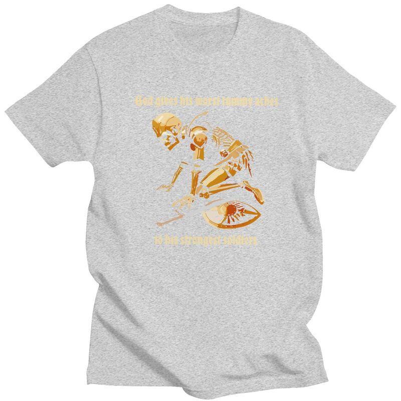 God Gives His Worst Tummy Aches To His Strongest Soldiers T Shirt Short Sleeves Tee Shirt Loose Oversized Pure Cotton Tee Tops