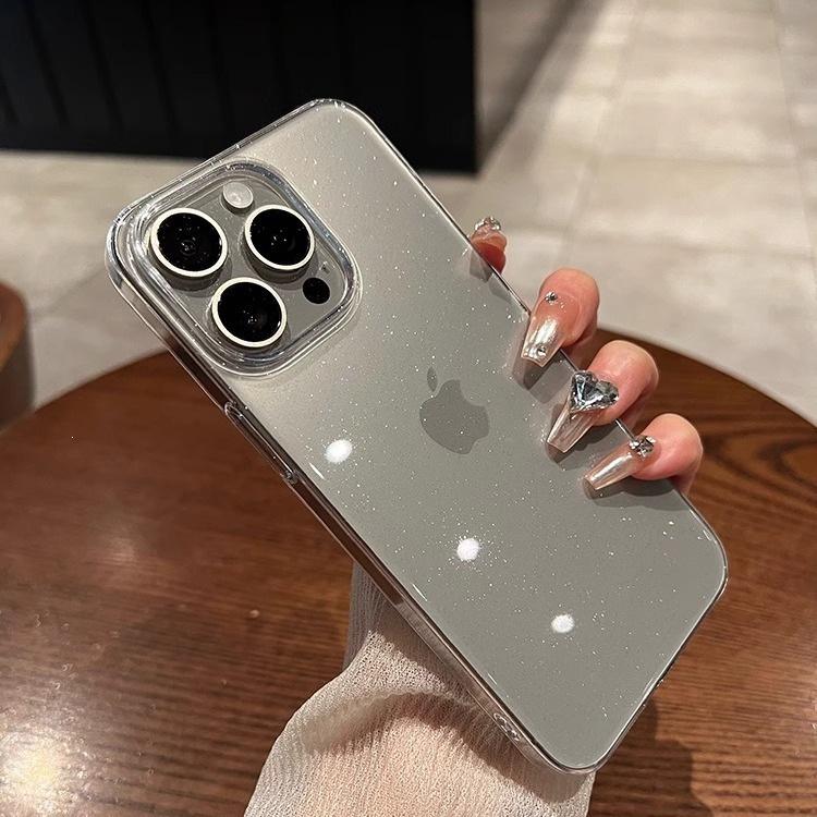 Прозрачный чехол для iPhone 17 с блестками, Полное покрытие, Защита от падений, Премиальное ощущение, Совместим с iPhone 13, 15 и 16.