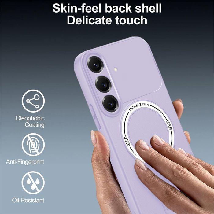 Coque Silicone - BOOLING - pour Samsung Galaxy S26 - avec Cercle Magnétique - Violet - 2 Vitres