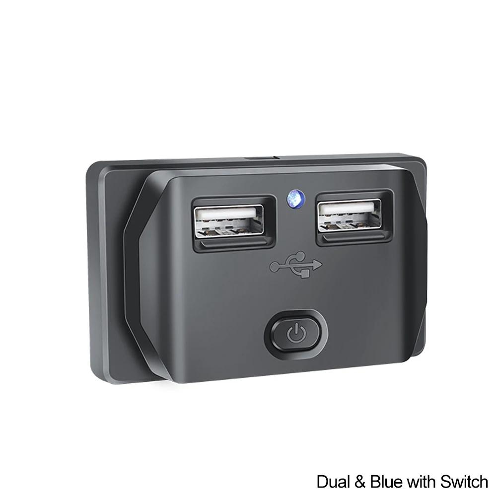 Новый автомобильный QC 3.0 USB PD Type C быстрое зарядное устройство розетка 12 В-24 В с переключателем светодиодная розетка быстрая зарядка для RV лодки мотоцикла