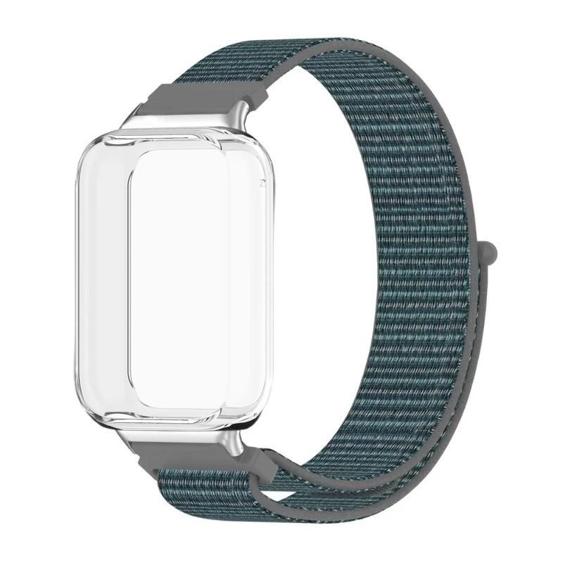 Nylon Loop Strap TPU Case for Xiaomi Smart Band 9 Pro/8 Pro Bracelet Replacement Sports Strap for Mi Band 9 Pro/8 Pro