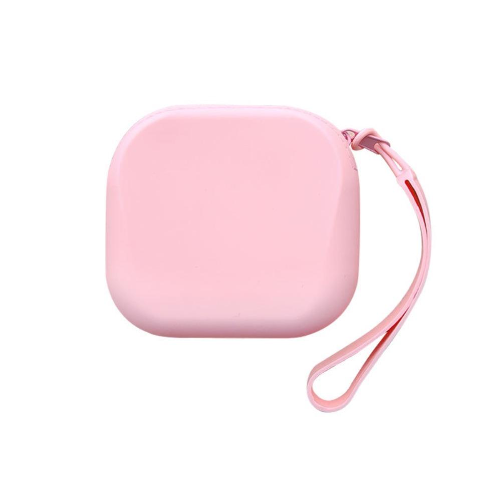 Morandi Color Silicone Coin Purse Square Lipstick Pouch Portable Mini Storage Bag Travel