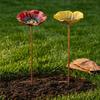 Metal Bee Butterfly Watering Station Ground Insert Bird Water Dispenser  Patio