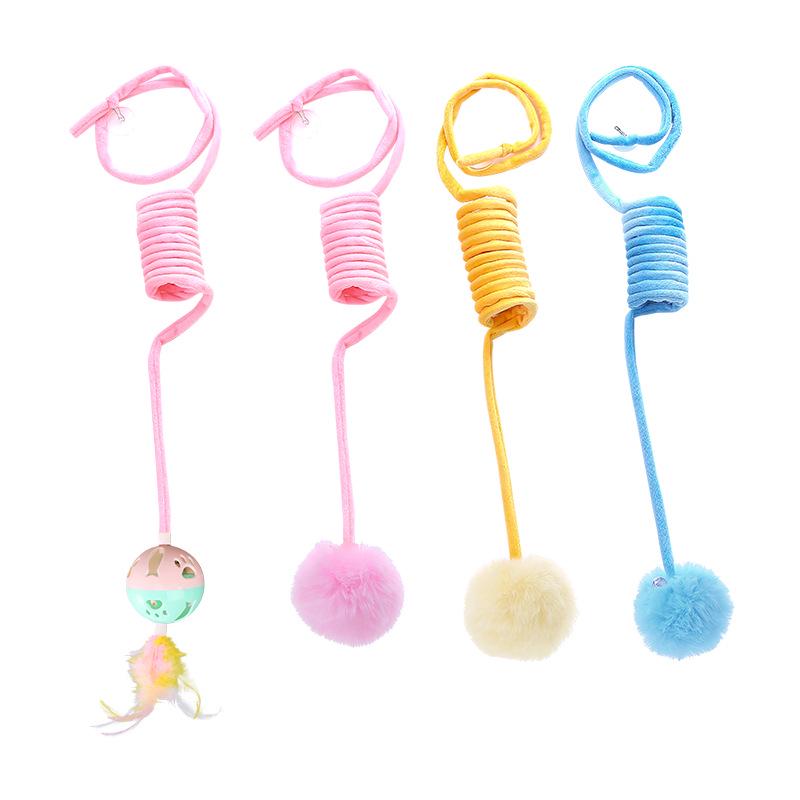 Игрушка для кошек Spring Rabbit Hair Ball с присоской и выдвижной подвеской