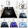 Домашнее постельное белье King, пододеяльники одного размера, постельное белье с 3D принтом волка, комплекты постельного белья из полиэстера