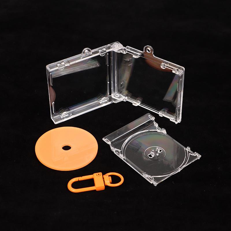 Blank Album Cd Case Keychain Pendant Mini Cd Player Keyring Peripheral Commemorative Album Key Holder Diy Bag Hanging Decoration