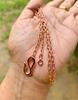 Pure Copper Chain Bracelet and Necklace, Healing Jewelry, Copper Jewelry, Customized Length 6 Inch - 30 Inch, Antique Copper Short Cable #6