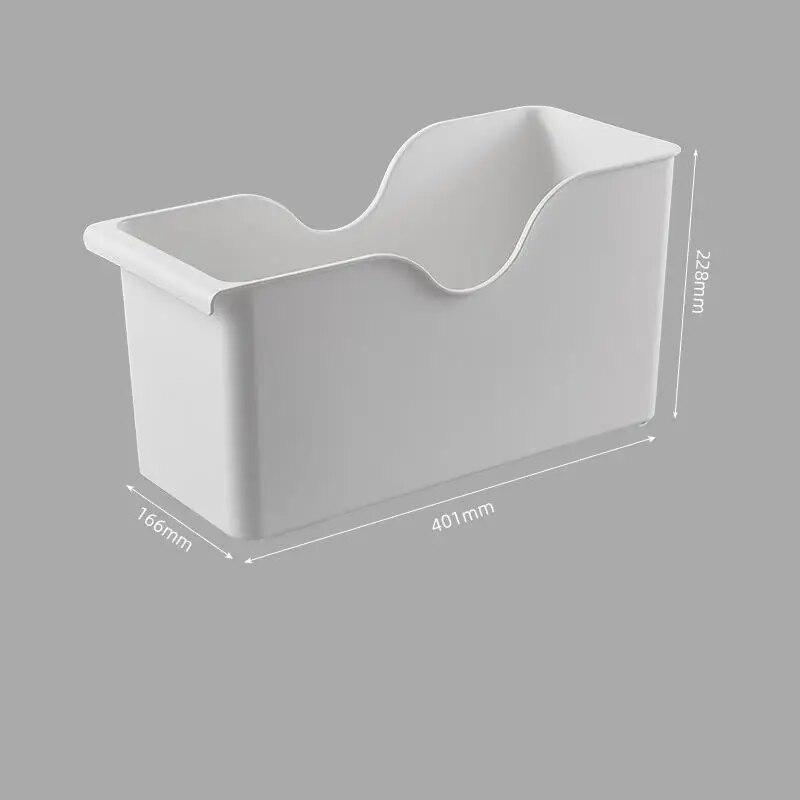 Большой ящик для хранения кухонной утвари, контейнер с колесиками, органайзер для кладовой, шкаф, кастрюля, горшок, держатель для специй, всякая всячина, пластик, белый