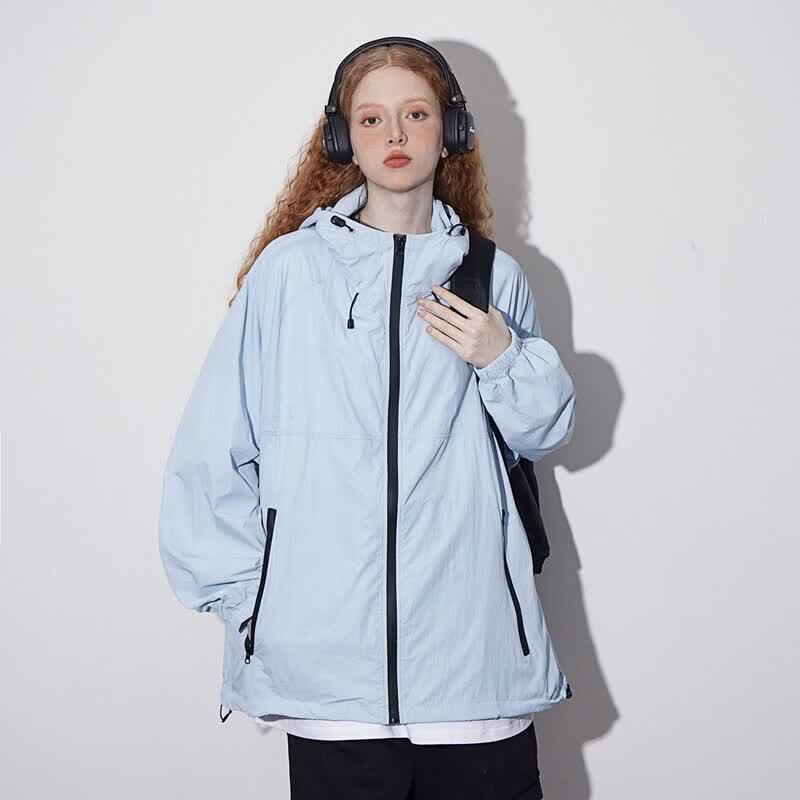 ICH MODE Куртка с капюшоном для защиты от солнца, легкая, UPF50+