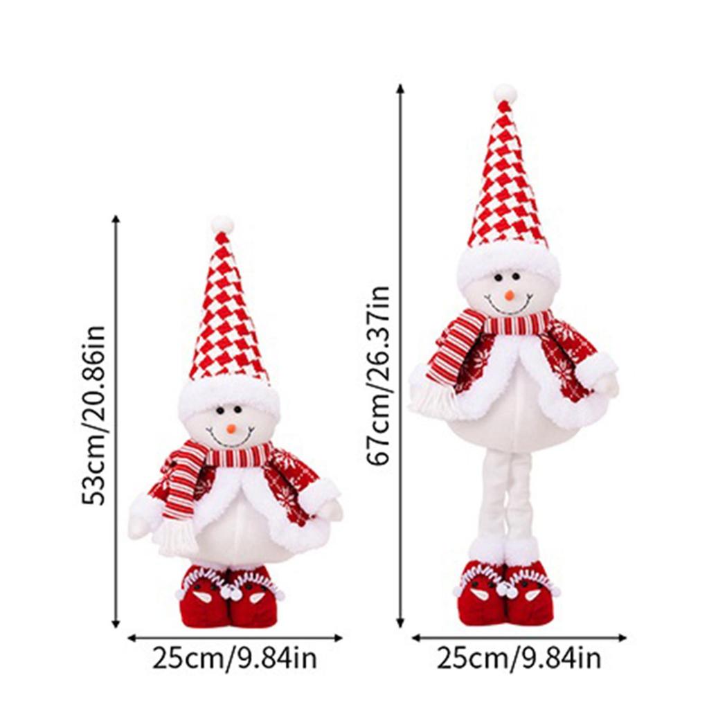 Рождественская кукла, выдвижная рождественская статуэтка, растягивающаяся, милая игрушка, стоящая кукла для вечеринки, торгового центра, праздничной офисной полки