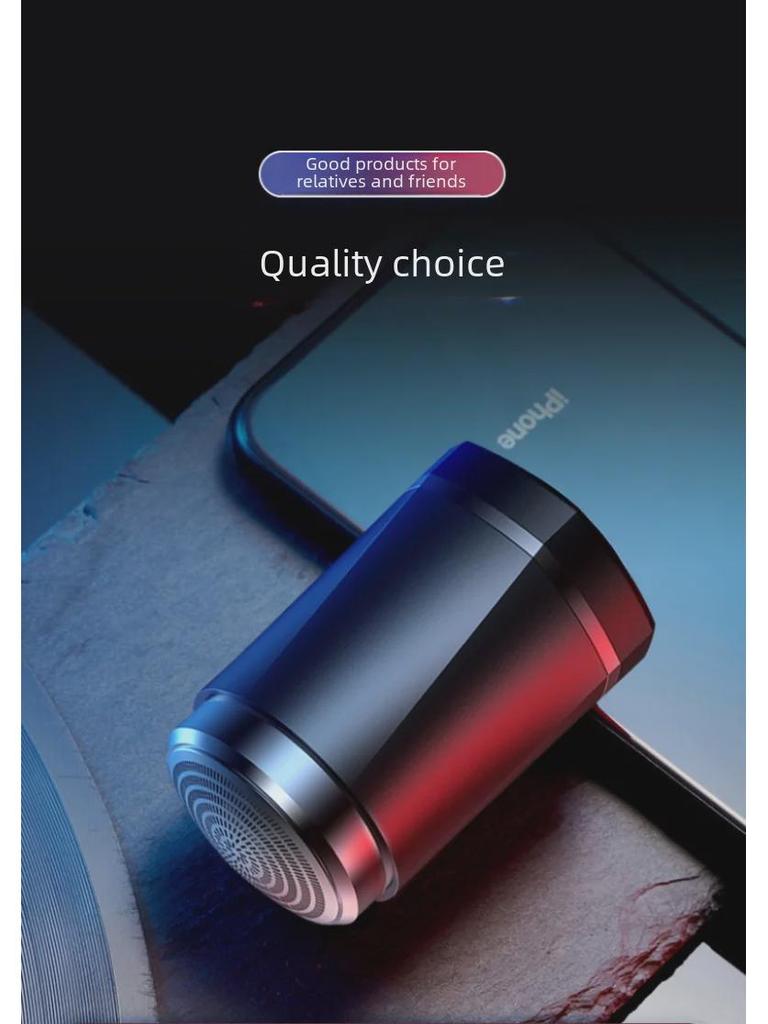 Портативная аккумуляторная мужская электробритва — полноразмерная, моющаяся конструкция