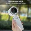 Travel Handheld Fan Portable 5-Speed Adjustable Mini Fan Foldable Desk Fan with Lanyard Digital Display for Pocket Bag Outdoor