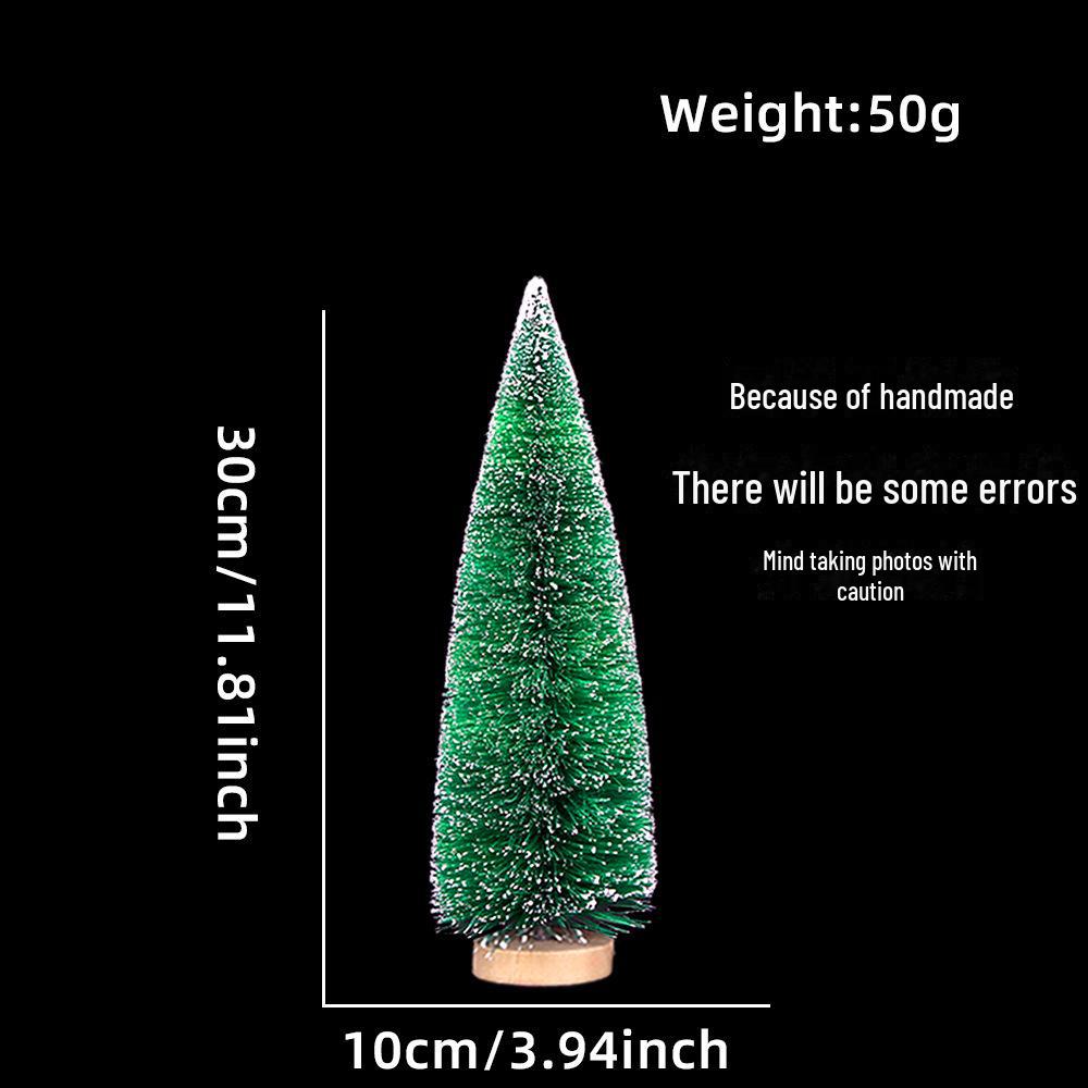 White Mini Christmas Tree Desktop Ornament - Small Christmas Decorations for Window Display
