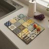 Quick Drying Dish Mat Printed Kitchen Tableware Coffee Draining Pad Dinnerware Cup Bottle Placemat Super Absorbent CoffeeMats