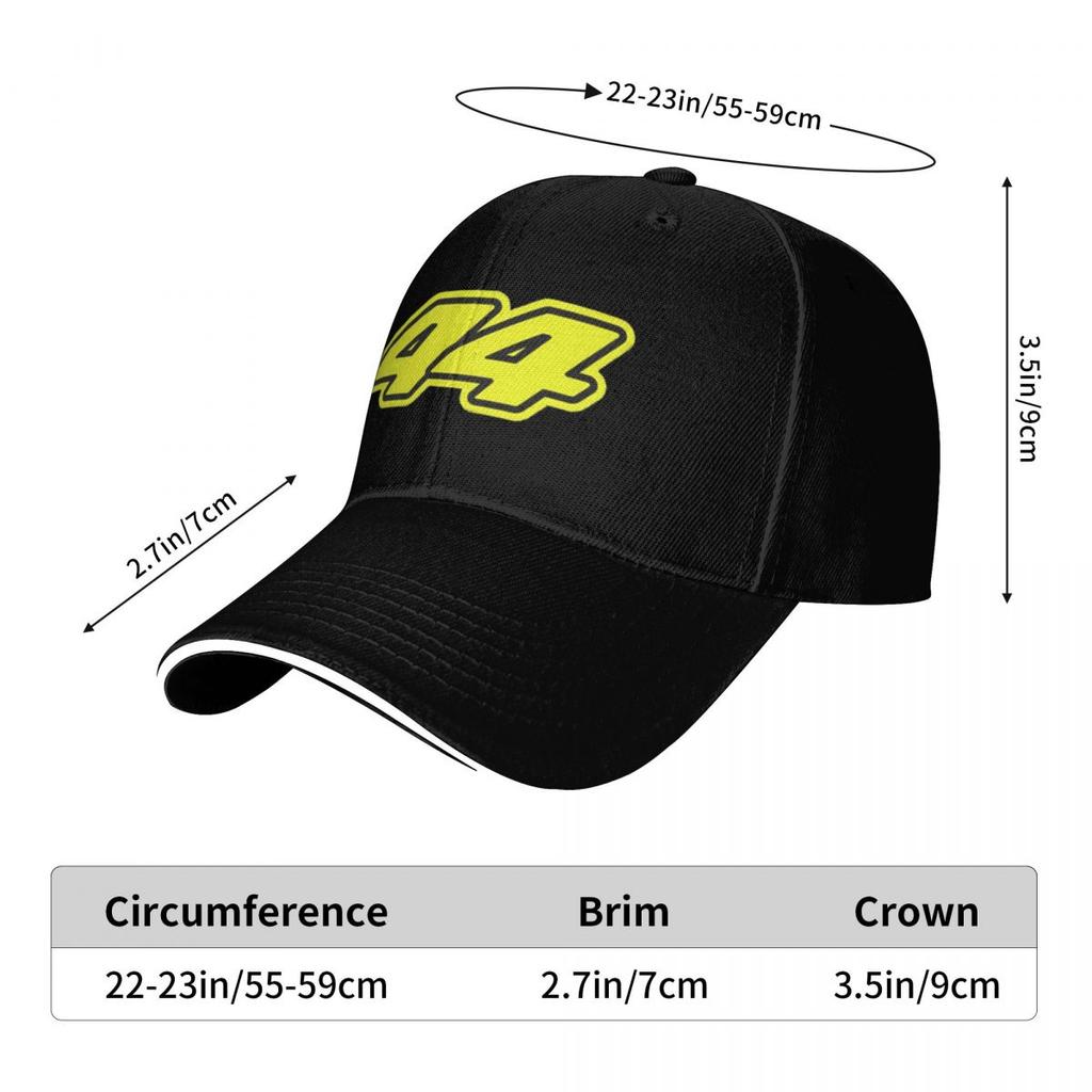 Желтый гоночный номер № 44 Мотоцикл Пеший туризм Бейсболки Женские Мужские Унисекс Мужской Пляжная шляпа от солнца Кепка-snapback
