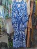 European & American Women's Chiffon Silk V-Neck Floral Print Maxi Dress