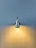 Handmade Brass Wall Sconce: Ivory Cone Shade, Minimalist Light