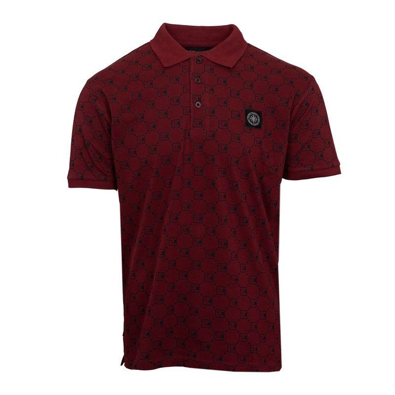 TED LAPIDUS Мужская рубашка-поло Saturnin из хлопка с логотипом и принтом