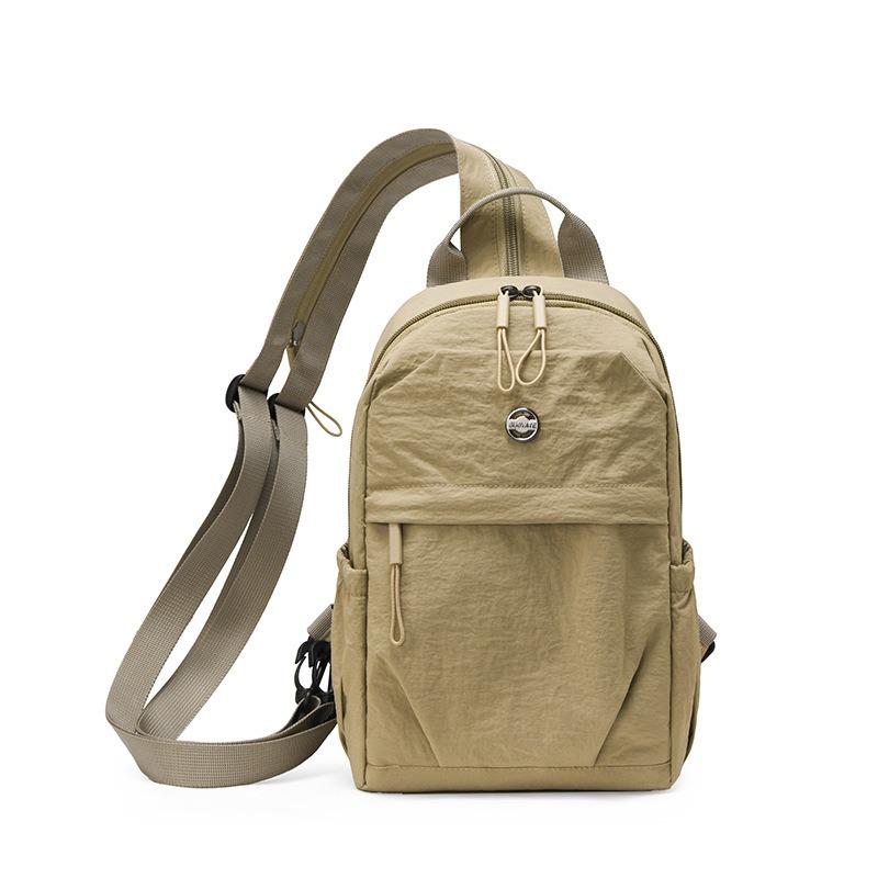 Женский рюкзак новый модный легкий рюкзак большой вместимости нейлоновая ткань женская сумка персонализированная простая текстура нагрудная сумка