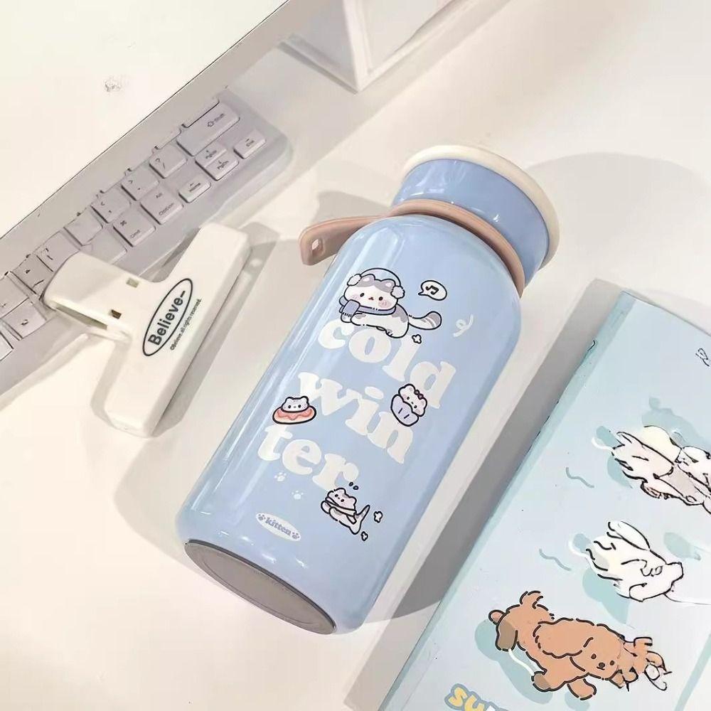 Large Capacity Cute Cat Thermos Cup Stainless Steel Cute Cat Thermos Bottle Children