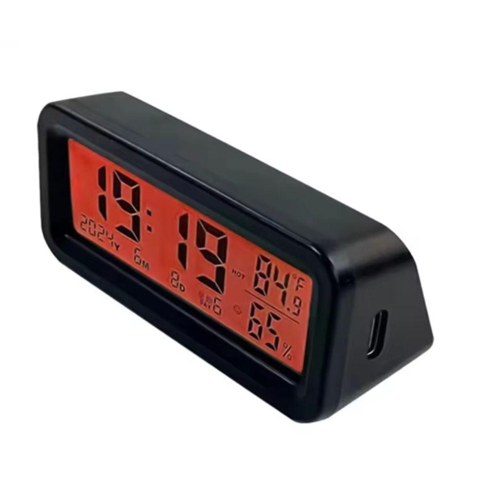 Digital Display Solar Power Digital Car Clock Backlight LCD Digital Solar Car Clock Home Use