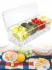 Clear Kitchen Seasoning Box Storage Container Condiment Jars Acrylic Seasoning Box with Cover Fruit Container Condiment Tray