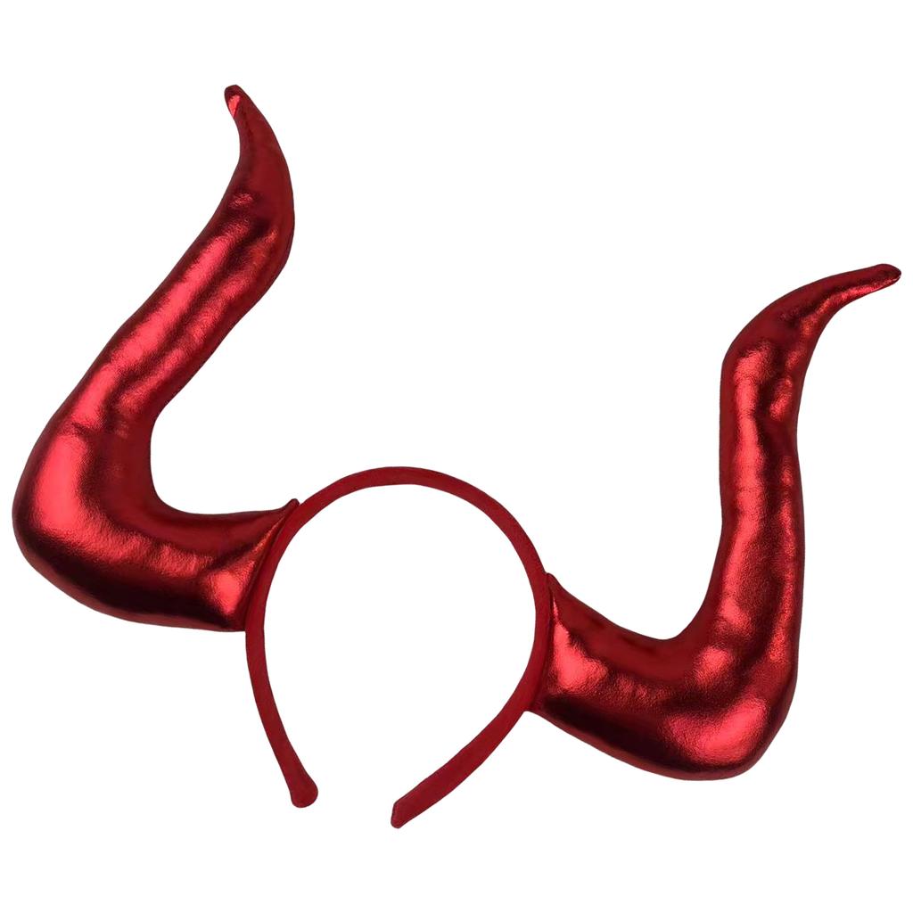 Handmade Cattle Horn Headband Cattle Girls Cosplay Accessories Beast Horns Fursuit Masquerade Halloween Cosplay Party