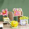 Block Flower Valentine's Day Multi -meat Potted Plastic Plasma Decoration Puzzle Assembly Building Block Toys