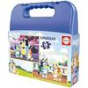 Educa - Bluey Puzzle | Set of 2 Bluey Puzzles for Children with 20 Pieces Presented In a Beautiful Plastic Suitcase.