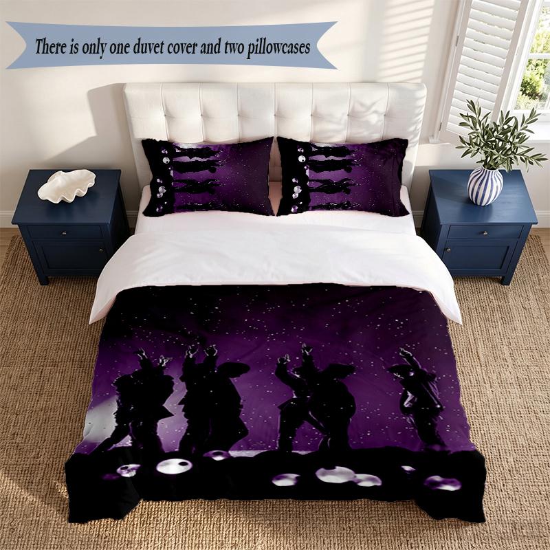 KPOP BTS 3‑Piece Bedding Set Soft Microfiber Duvet Cover Pillowcases Comfortable Bed Linen for Bedroom Decoration