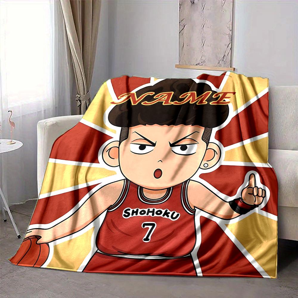 Custom 1pc Slam Dunk: Anime Characters Blanket, Soft And Comfortable Blanket, Casual Warm, Camping Travel Blanket, Birthday Gift Q912168