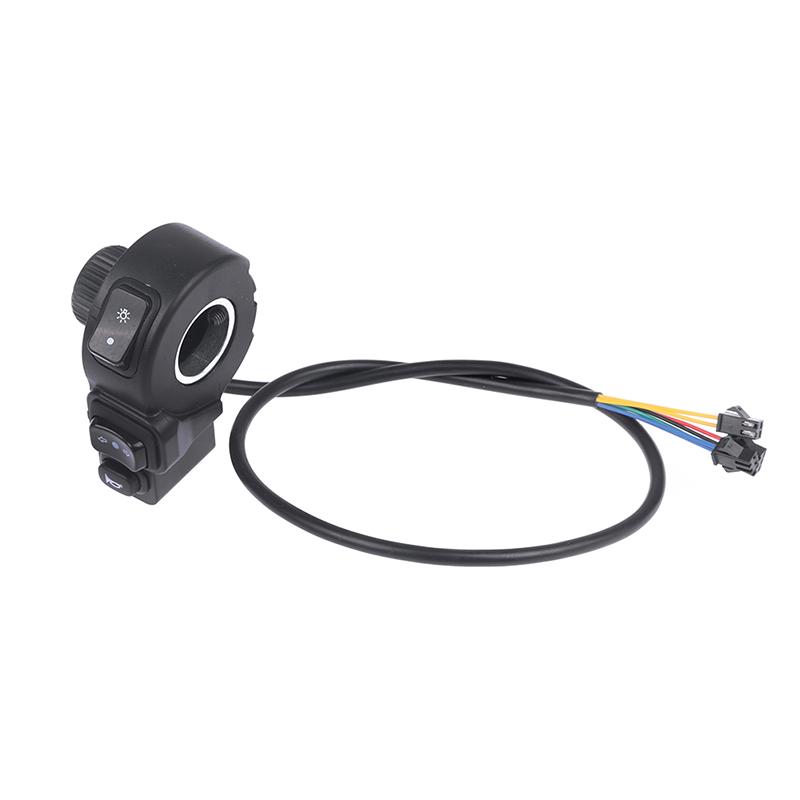 Переключатель управления 3-в-1 - Водонепроницаемая кнопка на руле для сигнала/света/поворотников Универсальная запчасть для электровелосипеда 12В-48В