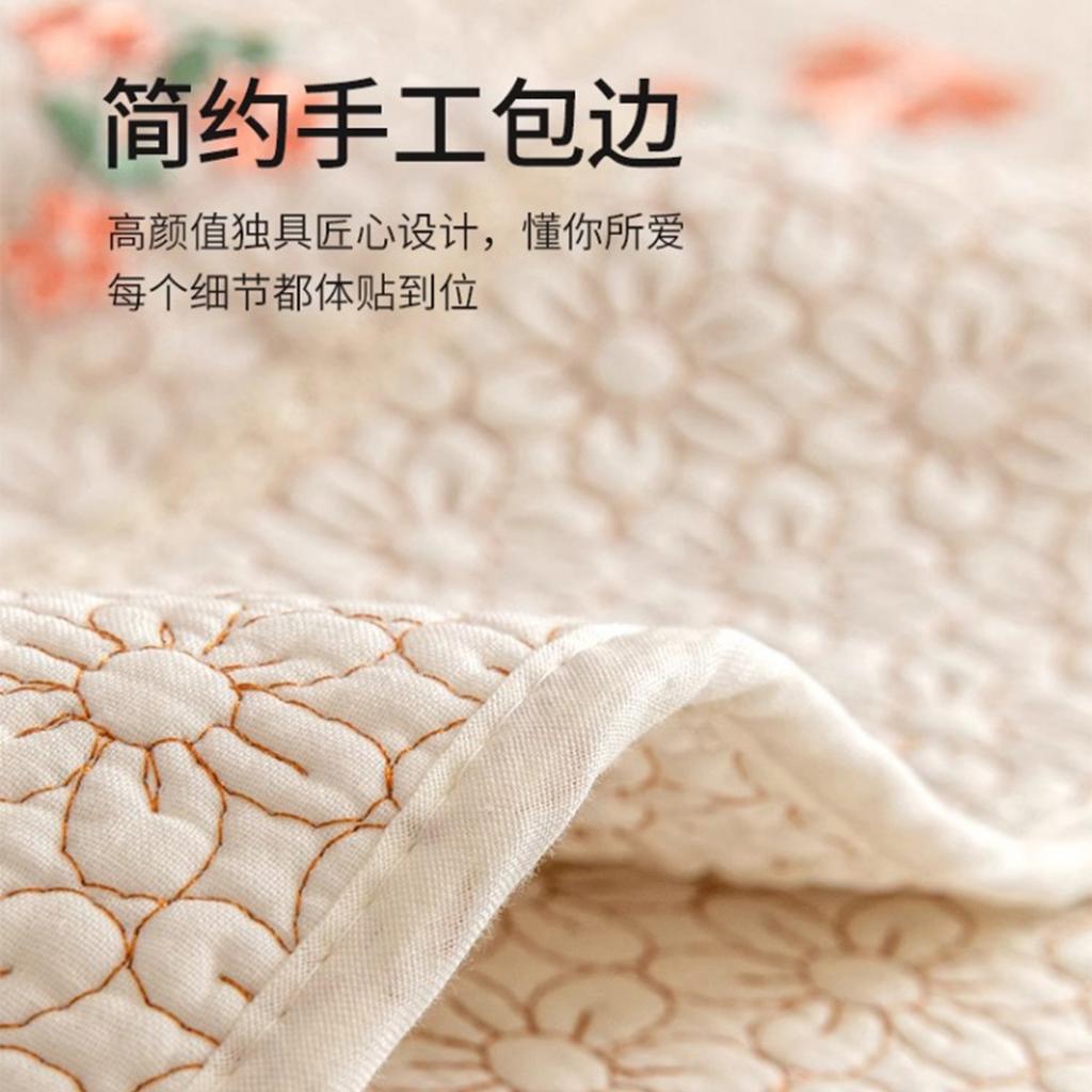 Korean Single Pure Cotton Sofa Cushion, Universal Fabric For All Seasons, Non-Slip Sofa Cover, Sofa Towel, Pastoral Cream Wind Sofa Seat