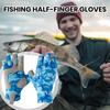 1 пара камуфляжных перчаток для рыбалки с полупальцами, защита от ультрафиолета UPF 50+, легкие перчатки без пальцев для мужчин и женщин, для занятий спортом на открытом воздухе, парусного спорта, каякинга, гребли