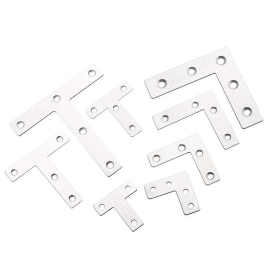 10 шт., 40/50/60/80 мм, T-образный/L-образный угловой кронштейн, не легко ржавеет, гуманный дизайн, полные характеристики, плоская угловая распорка для двери