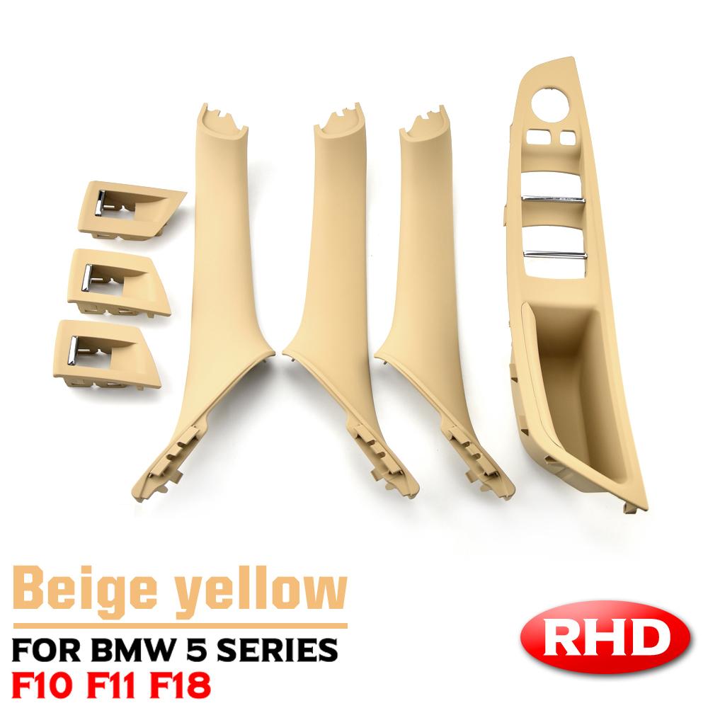 MLKQ6 RHD Right Driver Car Interior Door Handle Armrest Panel Pull Trim Cover Set For BMW 5 Series F10 F11 520i 523i 525i 528i 530i