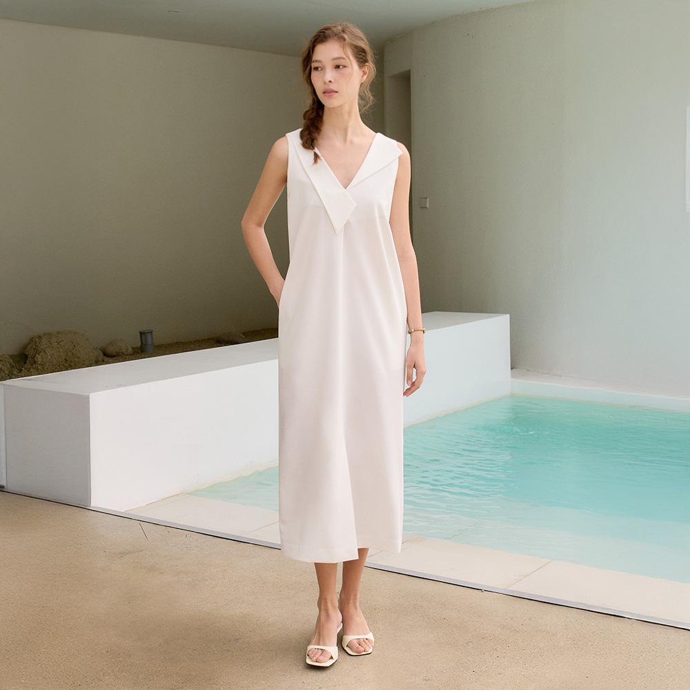 Mommet Delow Two-Way Sleeveless Dress Ivory