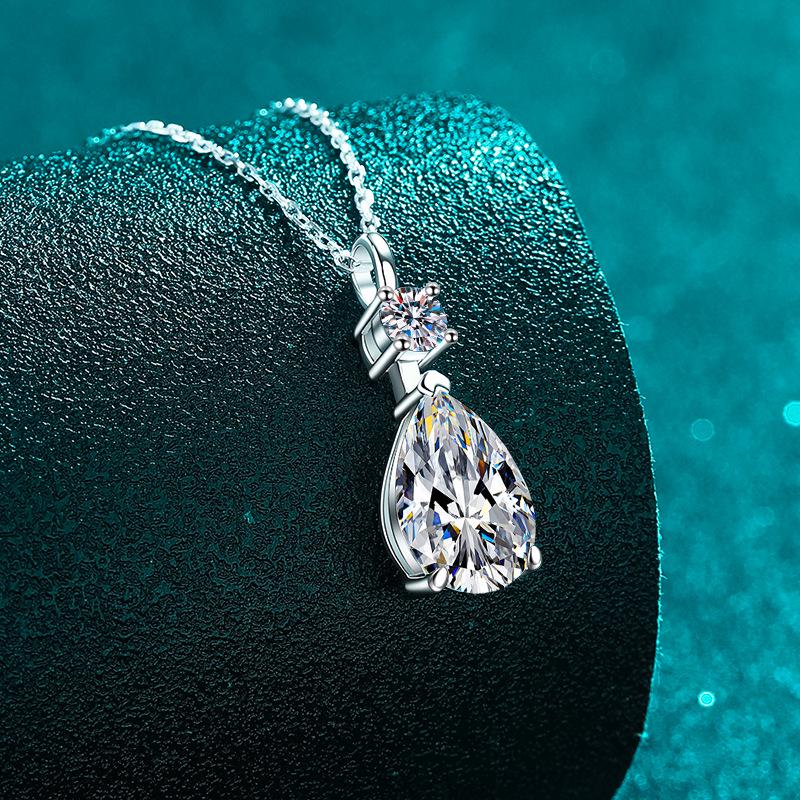 Серебряная подвеска-капля с муассанитом Delong S925 для женщин